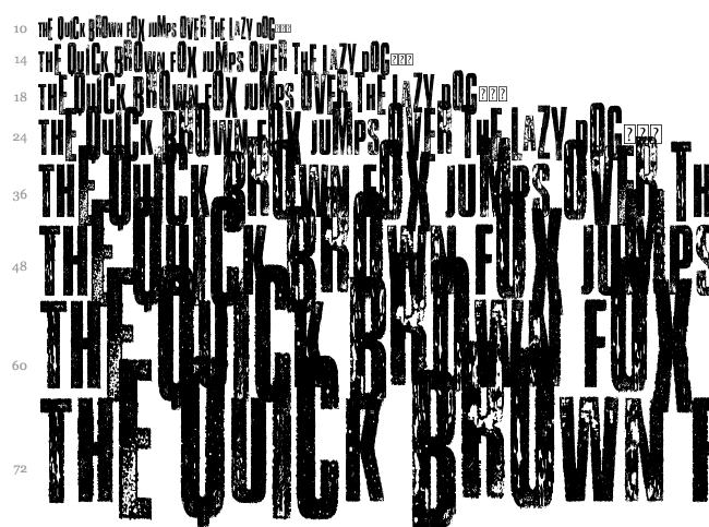Vtks Classicuda font waterfall